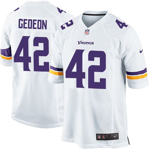Men Minnesota Vikings 42 Ben Gedeon Nike White Player Game NFL Jersey